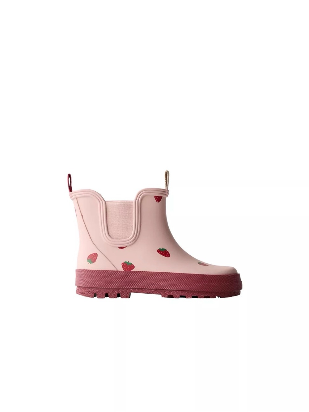 Zara Pink Strawberry-Print Kids Rain Boots